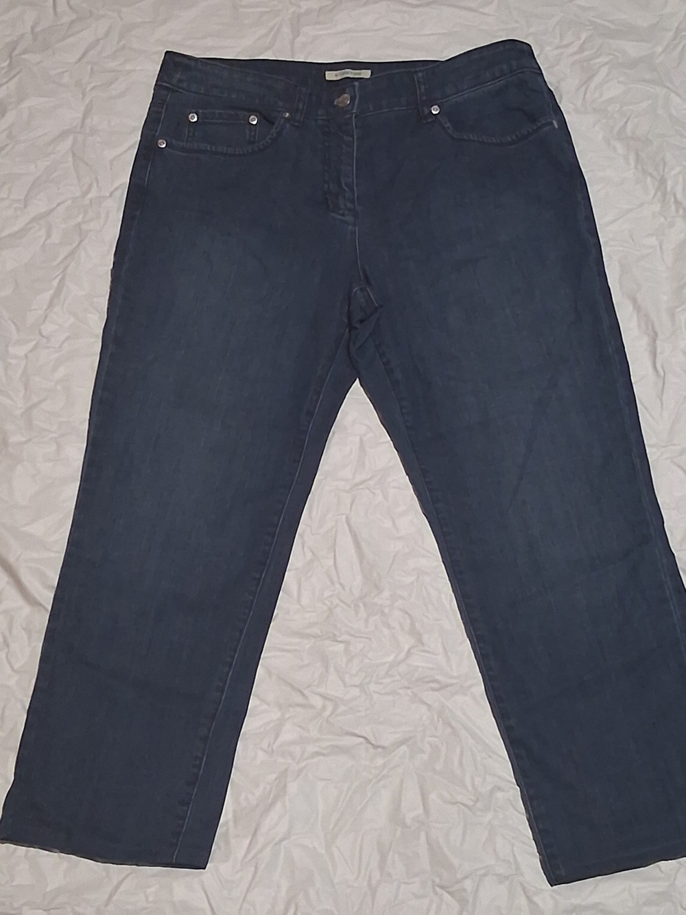 Jones New York Dark Blue Straight Leg Jeans 10